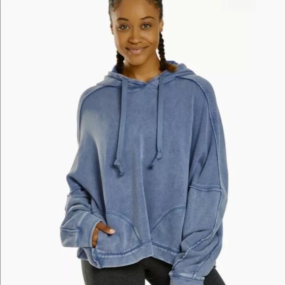 Free People Sweatshirt Pullover Criss Cross Hoodie - Picture 6 of 6